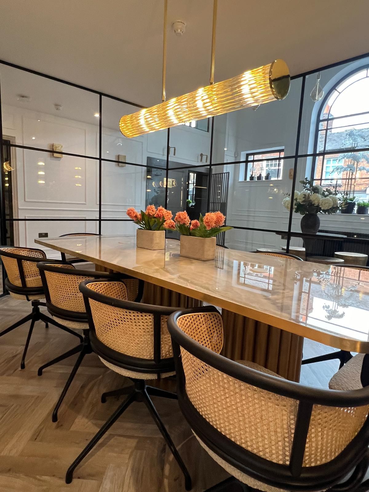 Marble and Brass Table